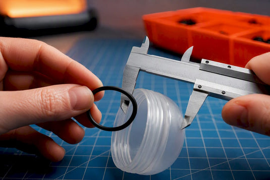 O-Ring am PETling mit dem Messschieber messen