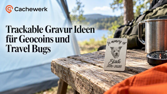 Trackable Gravur Ideen für Geocoins und Travel Bugs - CacheWerk