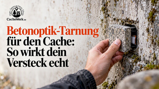 Das Versteck für den Cache ist in der Betonwand untergebracht.