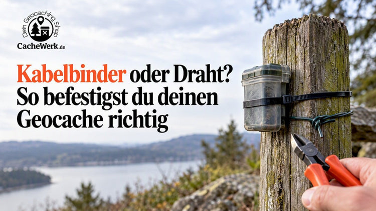 Kabelbinder oder Draht? So befestigst du deinen Geocache richtig - CacheWerk