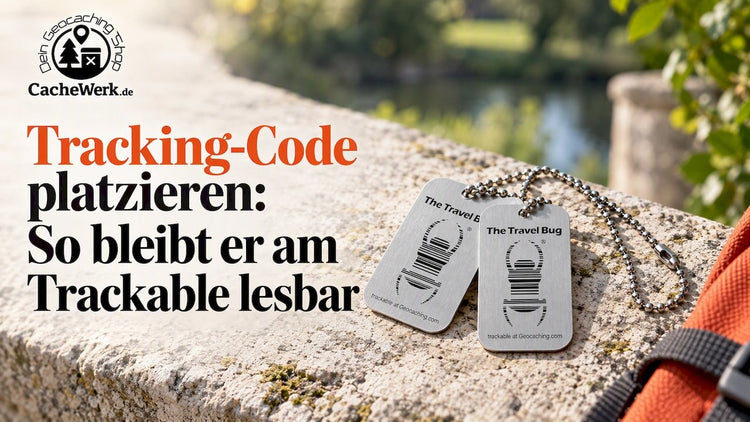 Tracking-Code platzieren: So bleibt er am Trackable lesbar - CacheWerk