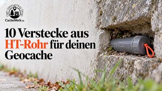 Graues HT-Rohr als Versteck in einer Mauernische