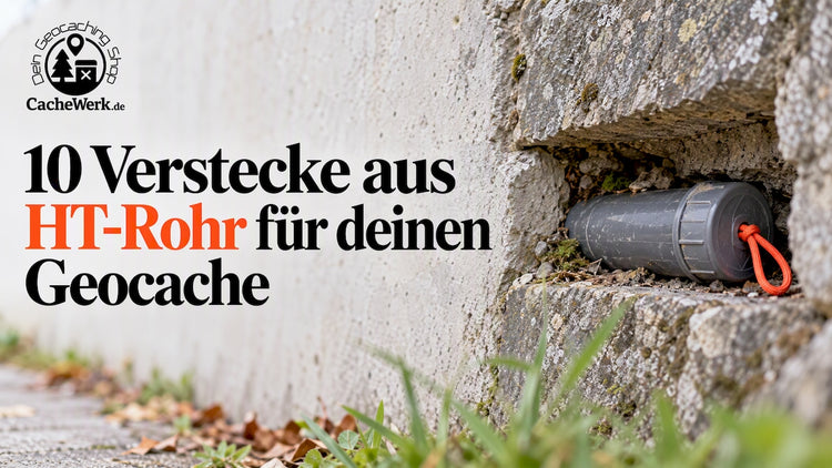 Graues HT-Rohr als Versteck in einer Mauernische