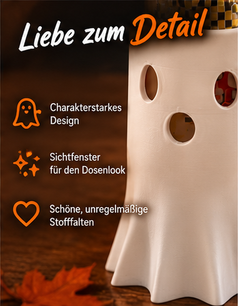Laden Sie das Bild in Galerie -Viewer, Ghost Buddy – 4-in-1 Halloween Dosenhalter für 4 Dosengrößen
