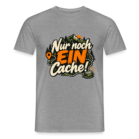 Männer T-Shirt nur noch ein Cache - Graphit meliert