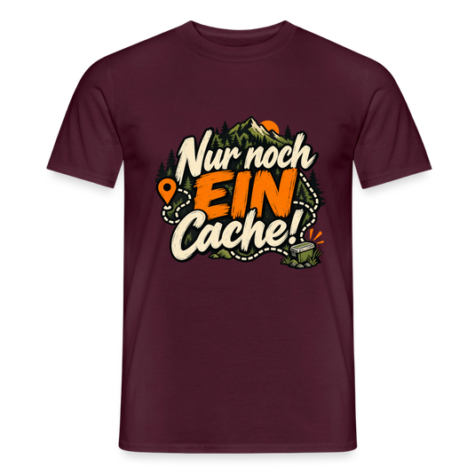 Männer T-Shirt nur noch ein Cache - Ziegelrot
