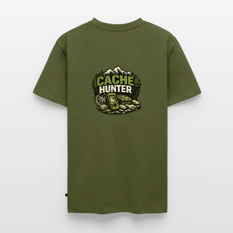 Laden Sie das Bild in Galerie -Viewer, Geocaching T-Shirt „Cache Hunter“ – Outdoor GPS Adventure Shirt für Geocacher - CacheWerk
