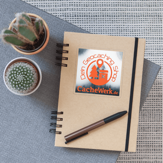CacheWerk Sticker – Wetterfest, langlebig & perfekt für echte Geocacher - transparent glossy