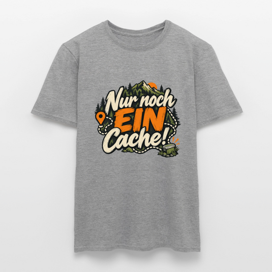 Männer T-Shirt nur noch ein Cache - Graphit meliert