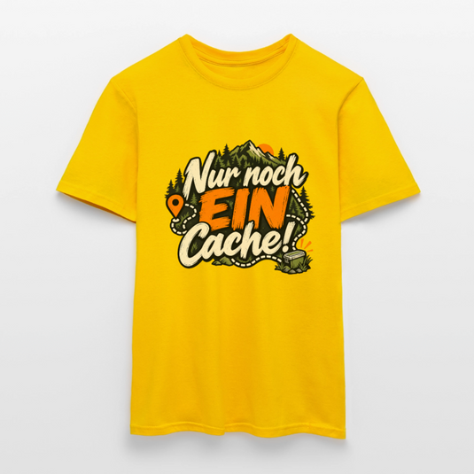Männer T-Shirt nur noch ein Cache - Gelb