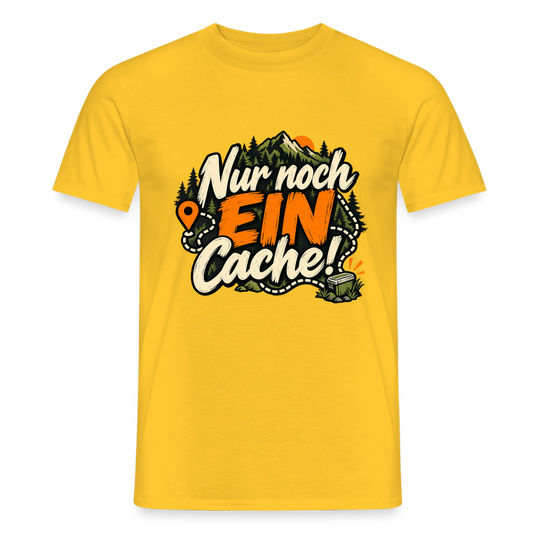 Männer T-Shirt nur noch ein Cache - Gelb