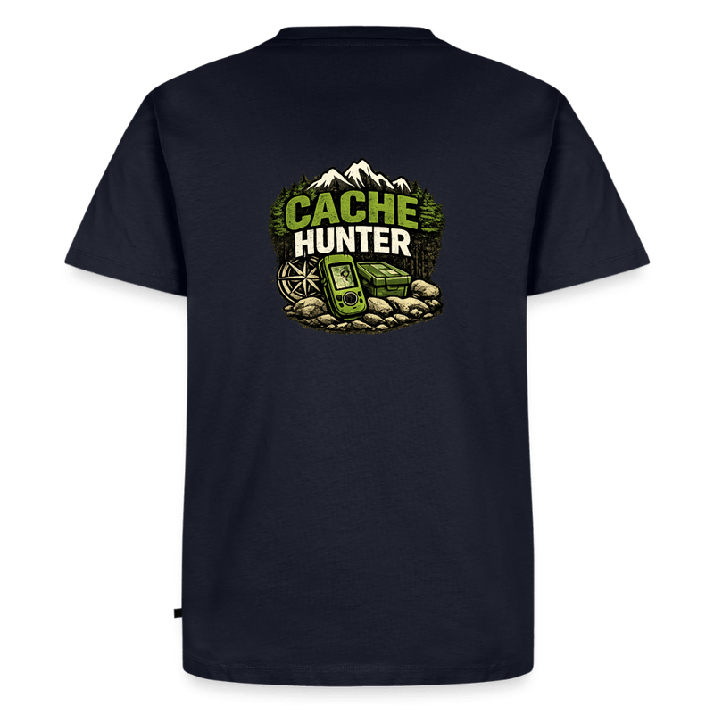 Laden Sie das Bild in Galerie -Viewer, Geocaching T-Shirt „Cache Hunter“ – Outdoor GPS Adventure Shirt für Geocacher - CacheWerk
