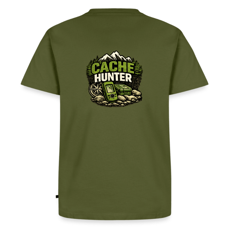 Laden Sie das Bild in Galerie -Viewer, Geocaching T-Shirt „Cache Hunter“ – Outdoor GPS Adventure Shirt für Geocacher - CacheWerk
