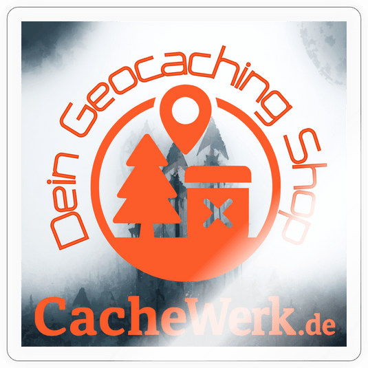 CacheWerk Sticker – Wetterfest, langlebig & perfekt für echte Geocacher - transparent glossy
