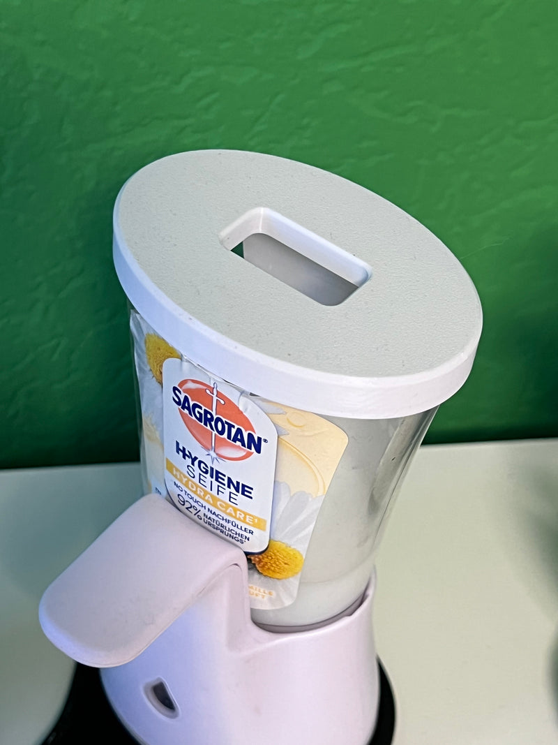 Laden Sie das Bild in Galerie -Viewer, Nachfülldeckel &amp; Tropfschale für Sagrotan No Touch (Dettol) – Nachhaltig &amp; praktisch
