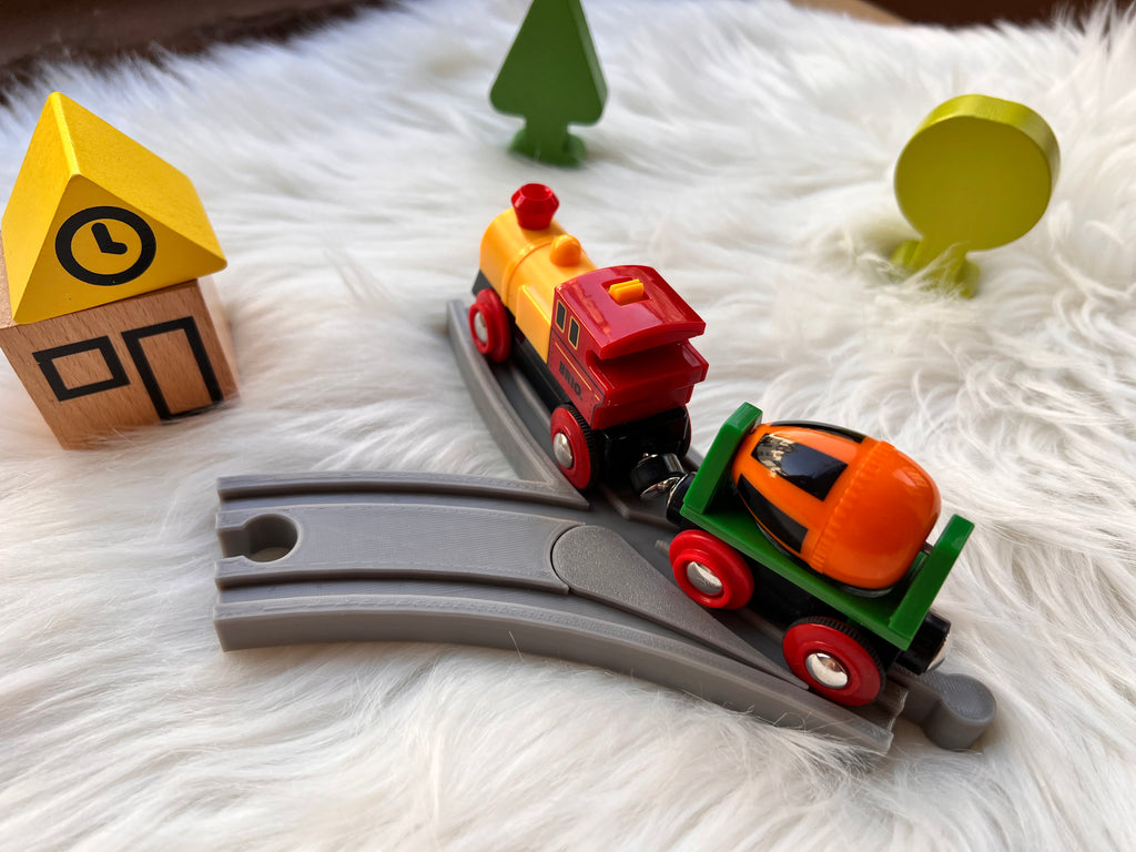 Bewegliche Weiche für Brio & IKEA Lillabo – Stellbare Holzeisenbahn-Erweiterung | Nachhaltig & kompatibel