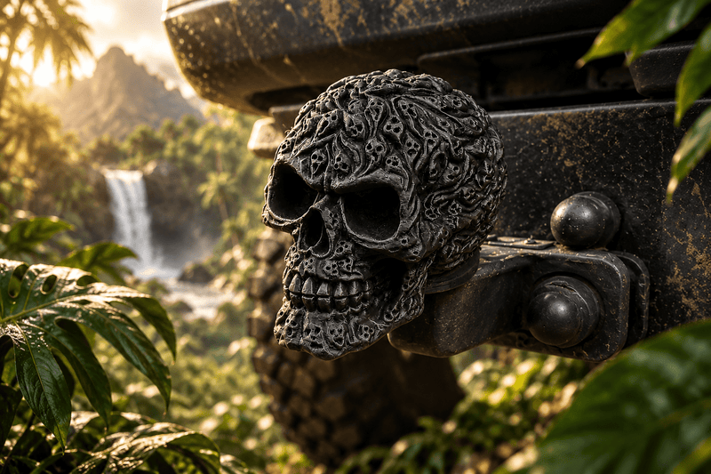 Laden Sie das Bild in Galerie -Viewer, Totenkopf Anhängerkupplung Abdeckung – Skull AHK Kappe aus PETG
