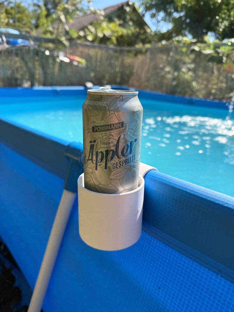 Laden Sie das Bild in Galerie -Viewer, AquaWerk CanHold – Stabiler Dosen- &amp; Flaschenhalter für Bestway &amp; Intex Pools (0,33–0,5 L)
