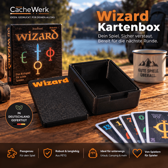 GameBox für Wizard – Robuste Reisebox für deine Karten by CacheWerk - CacheWerk