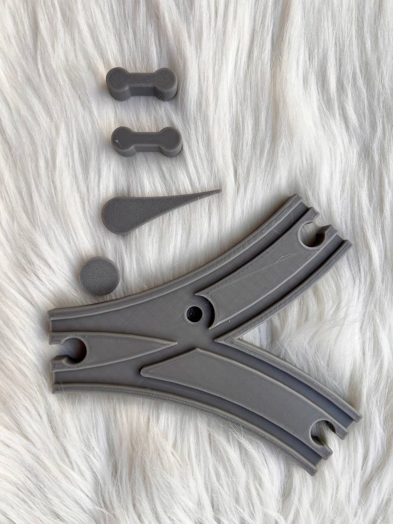 Load image into Gallery viewer, Bewegliche Weiche für Brio &amp; IKEA Lillabo – Stellbare Holzeisenbahn - Erweiterung | Nachhaltig &amp; kompatibel - CacheWerk
