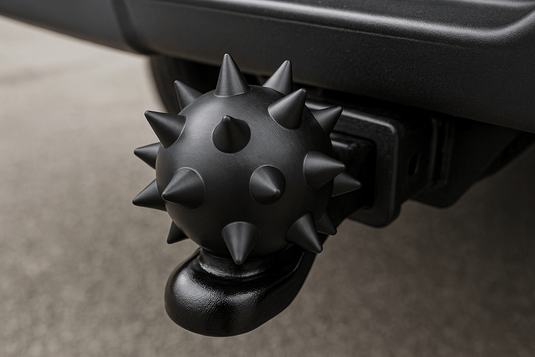 Abdeckung für Anhängerkupplung im Minen‑Design (Spiked Edition) - CacheWerk