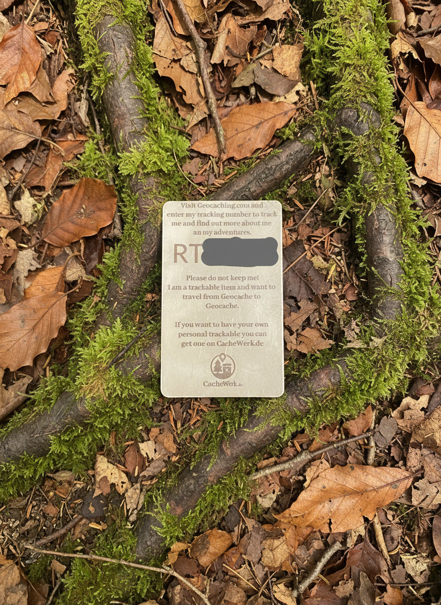 Personalisierbares Geocaching Trackable – Erinnerung an besondere Menschen & Haustiere