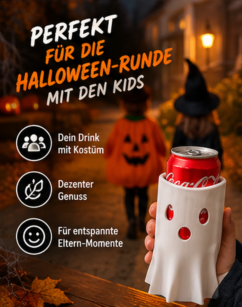 Laden Sie das Bild in Galerie -Viewer, Ghost Buddy – 4-in-1 Halloween Dosenhalter für 4 Dosengrößen
