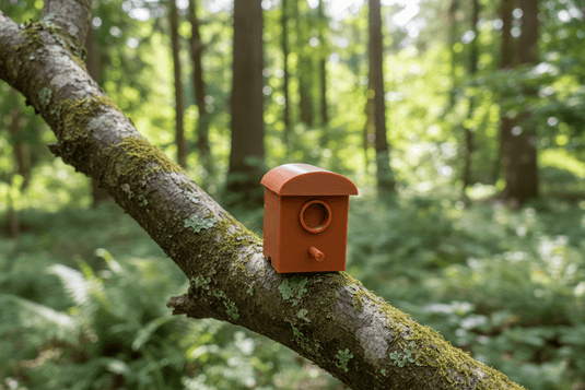 Geocaching Mini - Vogelhaus Versteck – wetterfest, unauffällig, mit Filmdose für trockenes Logbuch - CacheWerk