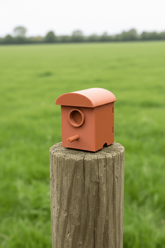 Geocaching Mini - Vogelhaus Versteck – wetterfest, unauffällig, mit Filmdose für trockenes Logbuch - CacheWerk