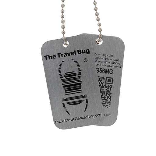 Laden Sie das Bild in Galerie -Viewer, BLACK Geocaching QR Travel Bug Rückseite
