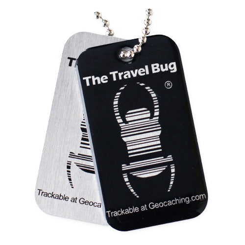 BLACK Geocaching QR Travel Bug Detail