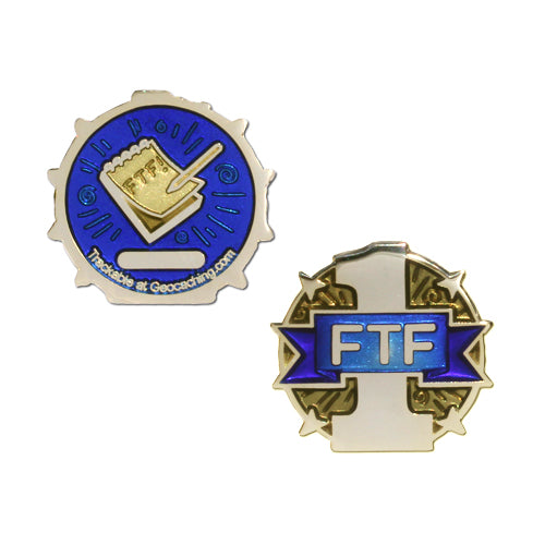 First To Find FTF Micro Geocoin Gold