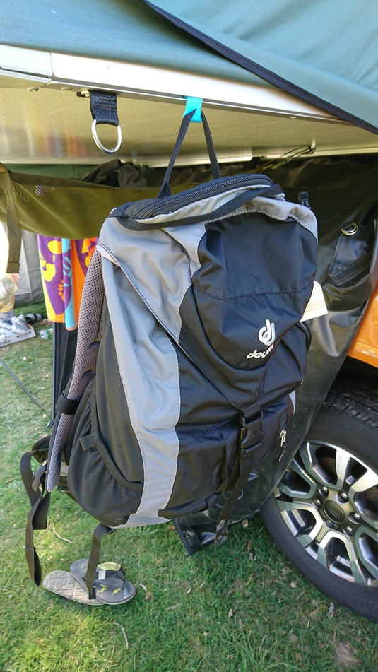 2 Stück - Haken für Kederschiene am Dachzelt, Camper, Van oder Wohnmobil -