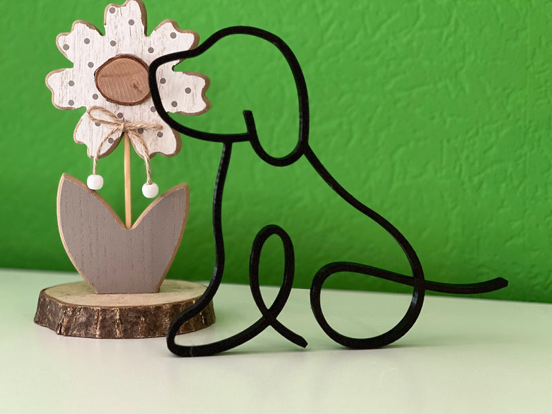 Load image into Gallery viewer, Hund - Line Art 3D Druck - Dekoration in modernem Stil und Geschenkidee für Hundeliebhaber und Hundebesitzer - Geschenk Hundeliebhaber
