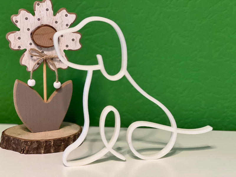 Load image into Gallery viewer, Hund - Line Art 3D Druck - Dekoration in modernem Stil und Geschenkidee für Hundeliebhaber und Hundebesitzer - Geschenk Hundeliebhaber
